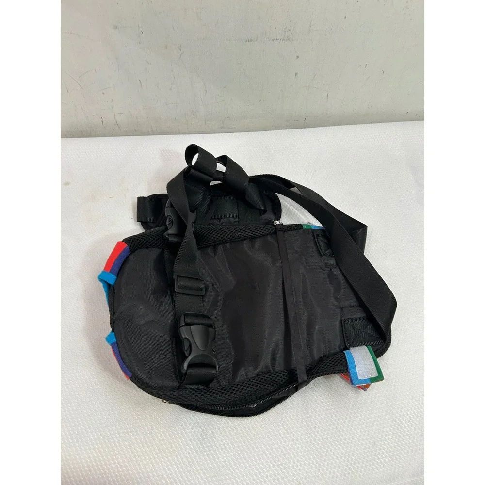 Whizzo Tech Pet Carrier Backpack M Multicolor Striped Legs Out Small Dog Cat